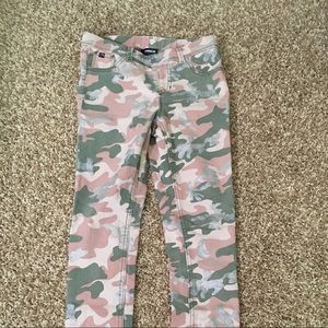 Girls Camo Sparkle Skinny Jeans